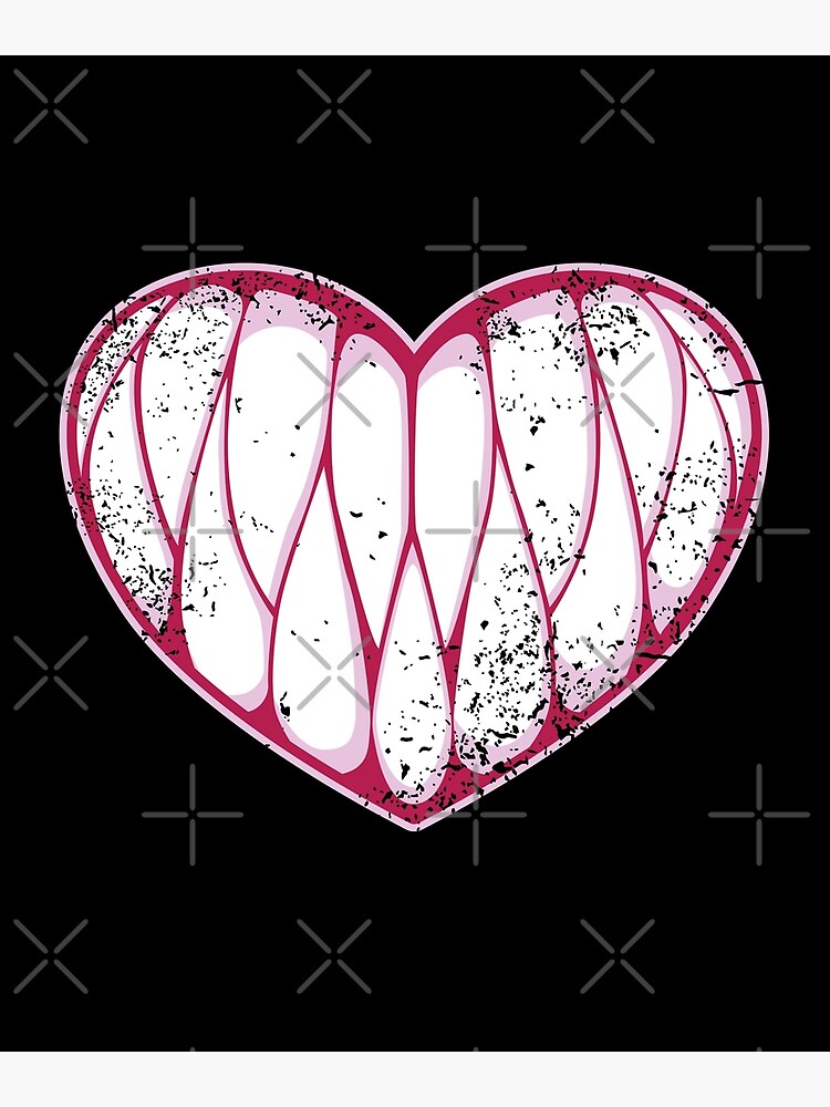 "Pastel Goth Heart Teeth" Poster by ChailynReed Redbubble