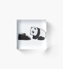 Typewriter Panda Acrylic Block