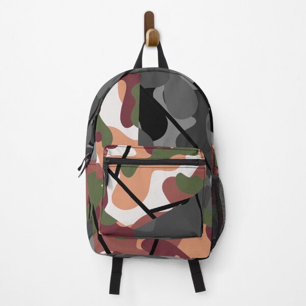 Item preview, Camouflage Hexagon - Desert Colours Negative Space Camo hexagon with a Grey Camo Hexagon and Black Background designed and sold by T-RAZR.