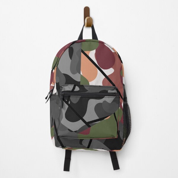 Item preview, Camouflage Hexagon - Desert Colours Negative Space Camo hexagon with a Grey Camo Hexagon and Black Background designed and sold by T-RAZR.
