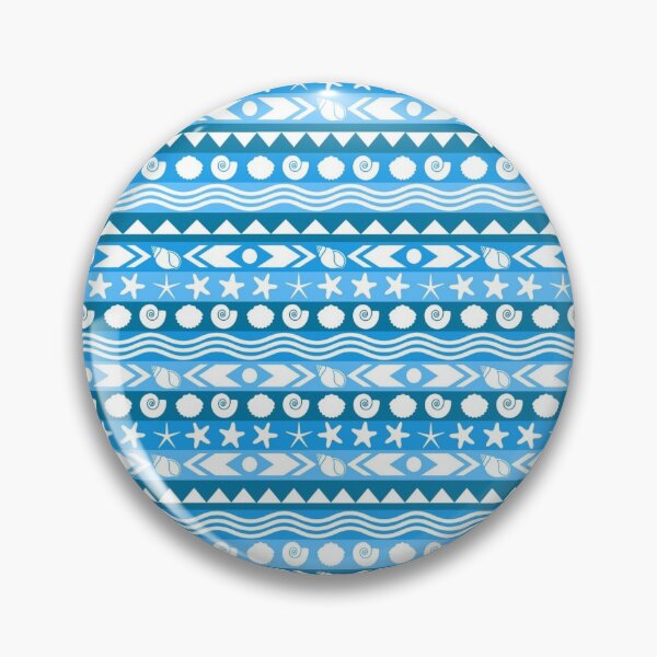 Item preview, Blue Beach Trendy Pattern with Shells and Starfish  designed and sold by Teez-Me.