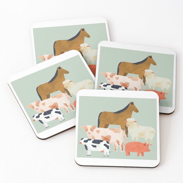 Item preview, cute farm animals designed and sold by HanneBradley.