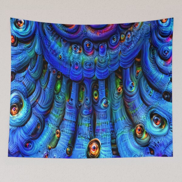 Item preview, Trippy blue fractal designed and sold by BelAnnGrey.
