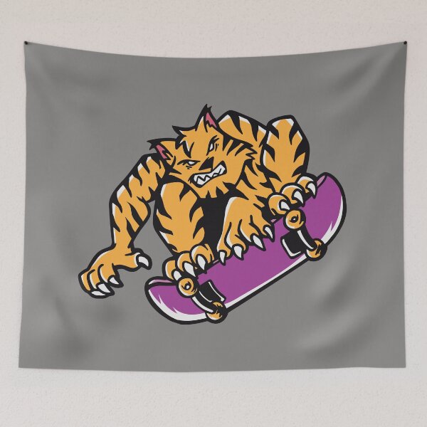 Item preview, Skateboarding Tiger designed and sold by SLAG-Creative.