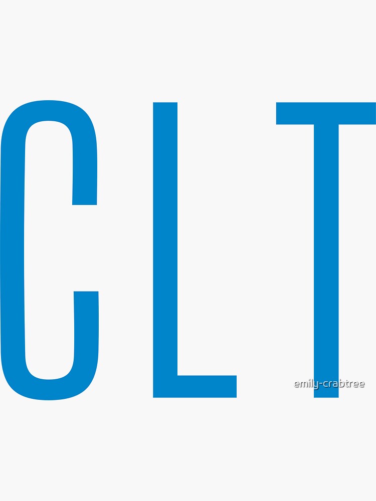 "CLT Airport Code" Sticker for Sale by emilycrabtree Redbubble