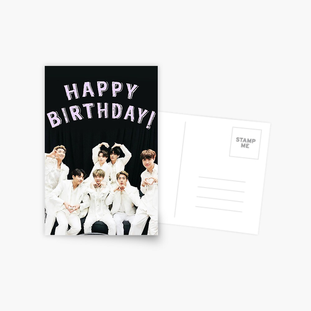 Template BTS birthday card