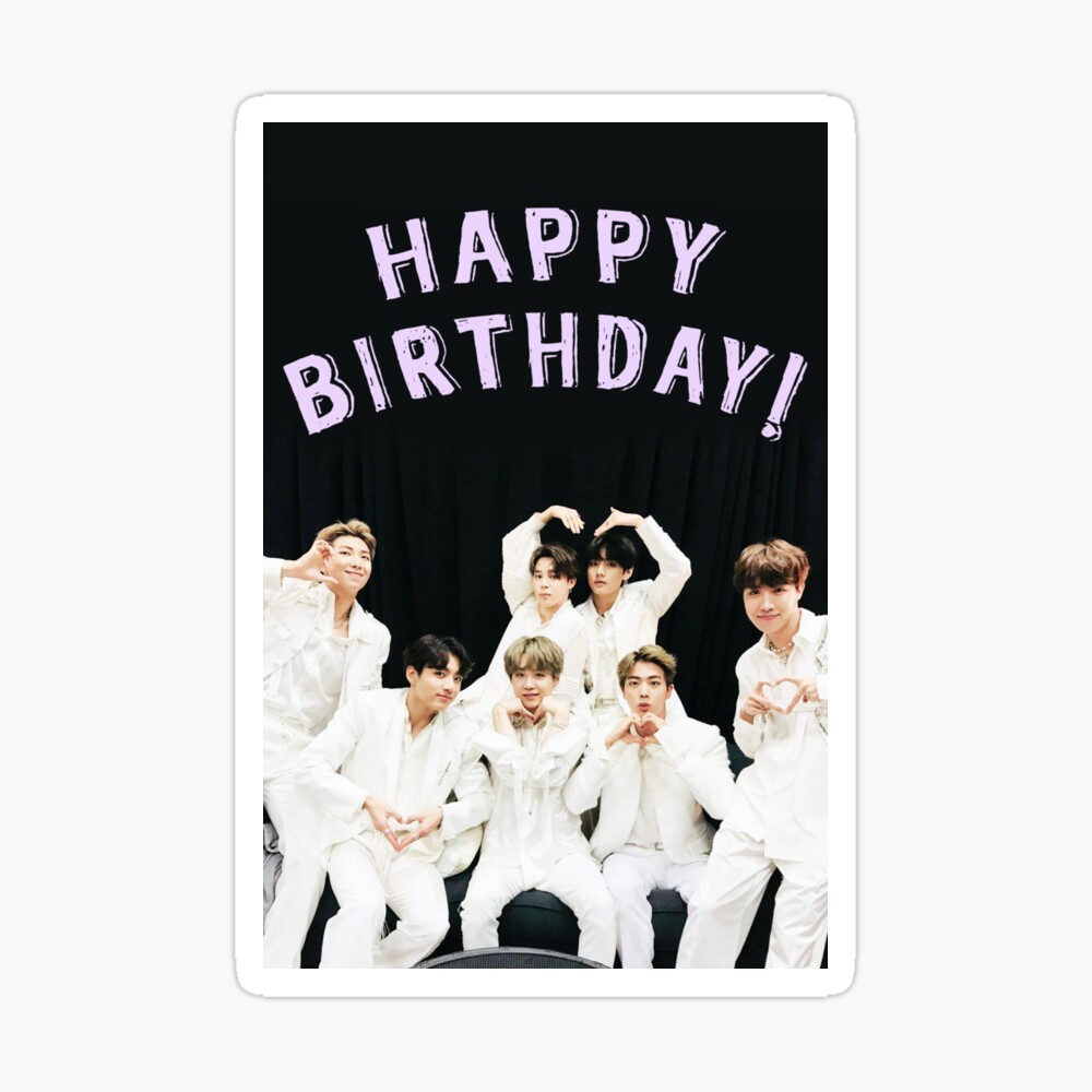 BTS Happy Birthday Greeting Card