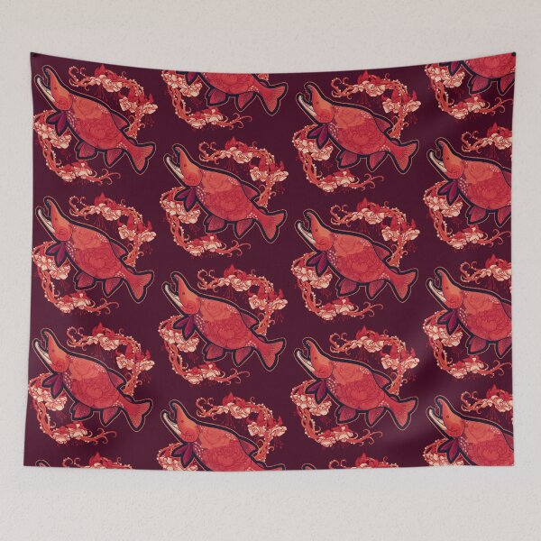 Item preview, Frilly Fuchsia Salmon designed and sold by o0FangHawk0o.
