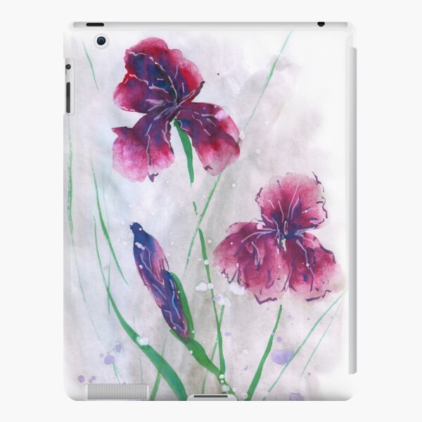 Irises in snow, painted in gouache. iPad Snap Case