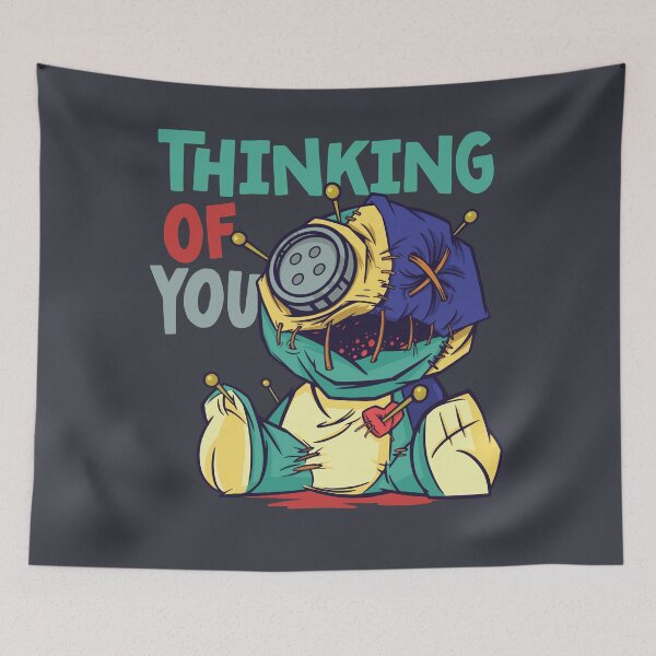 Item preview, Thinking of You // Funny Voodoo Doll Cartoon designed and sold by SLAG-Creative.