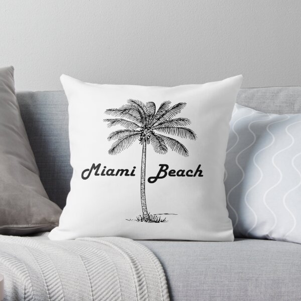 Miami Beach Throw Pillow