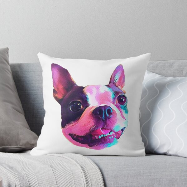 Item preview, Neon Smiling Boston Terrier designed and sold by Isleyandfrens.