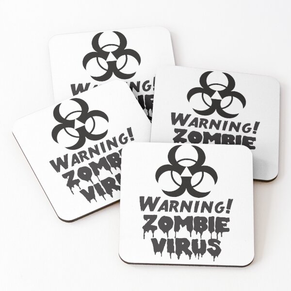 Item preview, Warning Zombie Virus - Halloween designed and sold by LarrysDesigns.