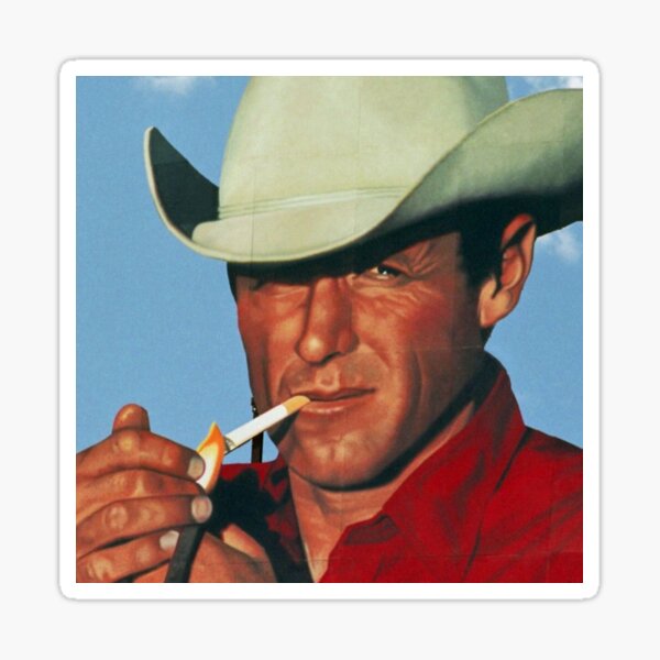 Smoking Cowboy Sticker