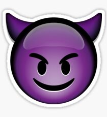 Purple Devil Emoji Stickers | Redbubble