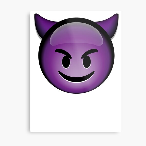 Purple Devil Emoji Wall Art | Redbubble