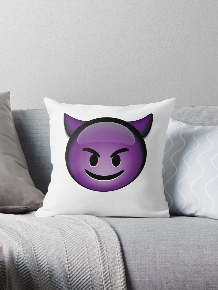 Devil emoji pillow hotsell