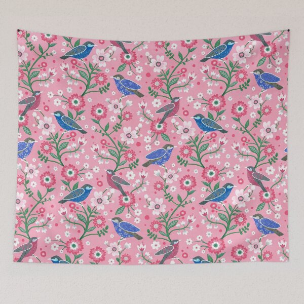 Item preview, bird chirp in pink designed and sold by Michelle doran.