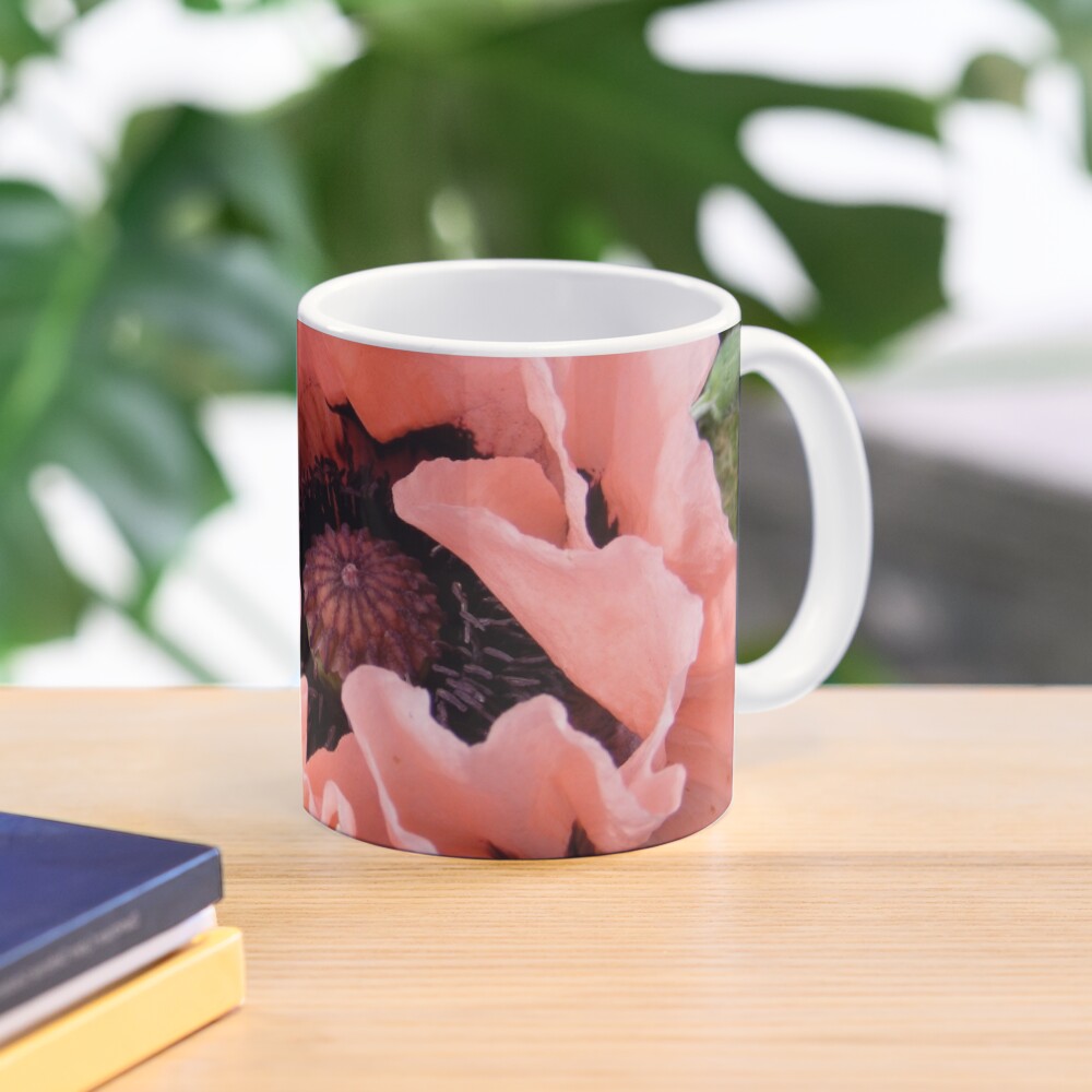 PINK POPPY FLOWER PETALS Mug