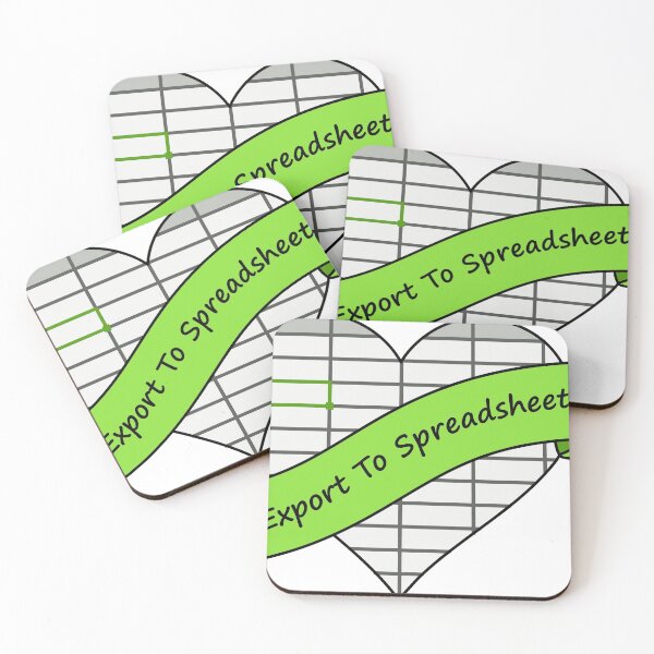 Item preview, Export to Spreadsheet Heart designed and sold by spacefem.