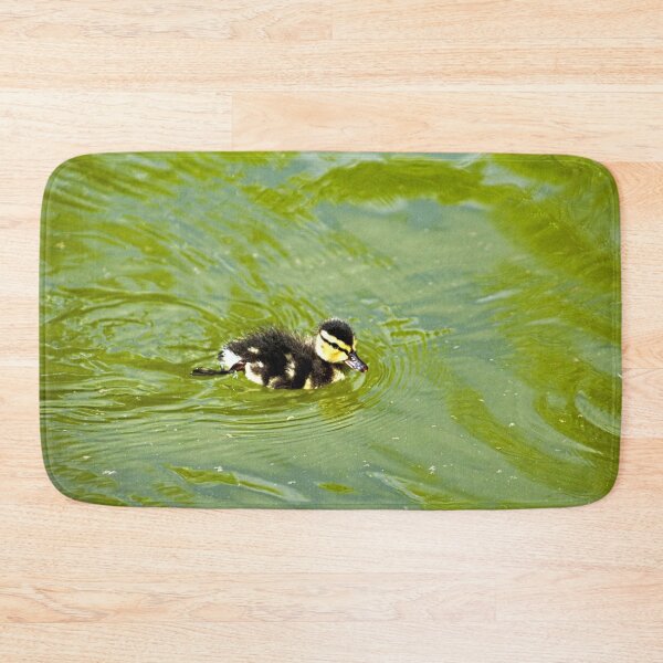 Item preview, Little Baby Mallard Duckling Swimming Green Pond designed and sold by Anna Lemos.