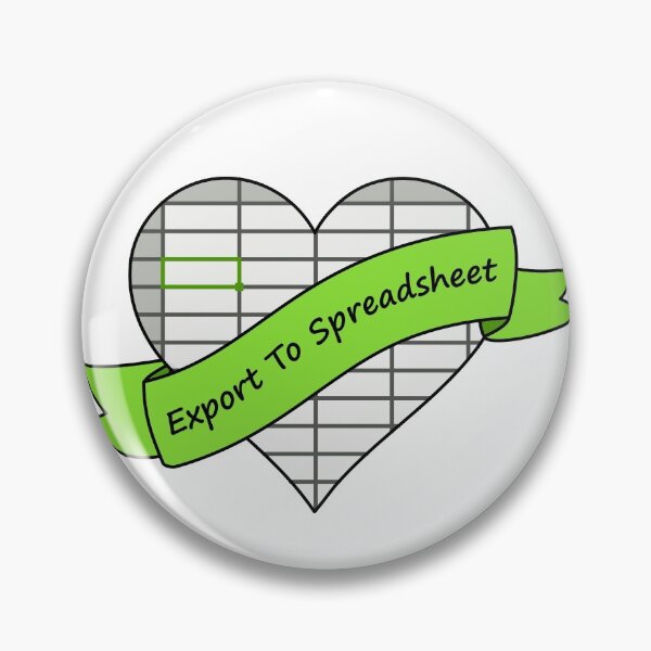 Item preview, Export to Spreadsheet Heart designed and sold by spacefem.