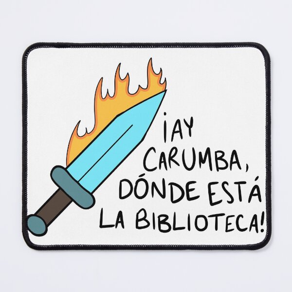 Item preview, ¡AY CARUMBA, DÓNDE ESTÁ LA BIBLIOTECA! designed and sold by ziecatch.
