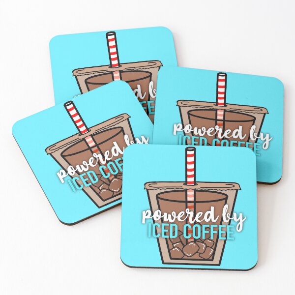 Item preview, Powered by iced coffee designed and sold by CakeyDoesArt.
