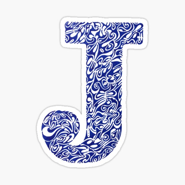 Margin J Letter Sticker