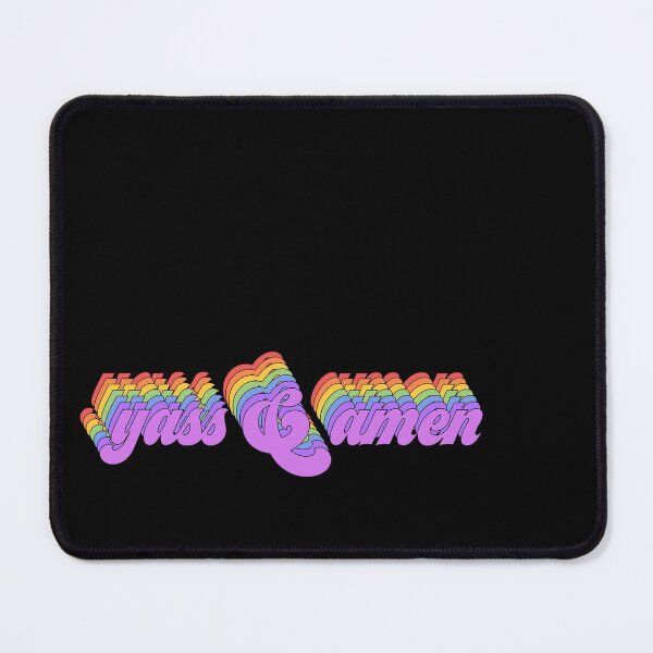 Item preview, Rainbow meme: Yass & Amen in rainbow retro letters designed and sold by Ofeefee.