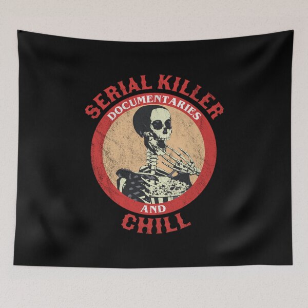 Item preview, serial killer documentaries and chill Funny Skeleton  designed and sold by Gossagemint132.