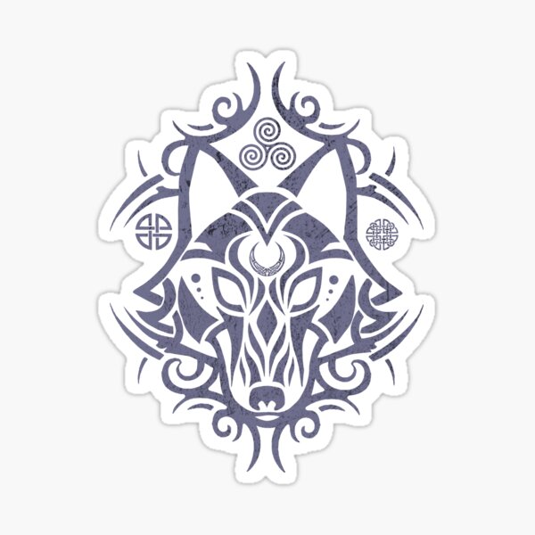 Celtic Knot Wolf Sticker