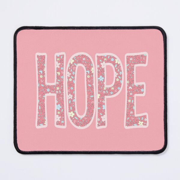 Item preview, HOPE in large letters and pastel floral pattern designed and sold by Ofeefee.
