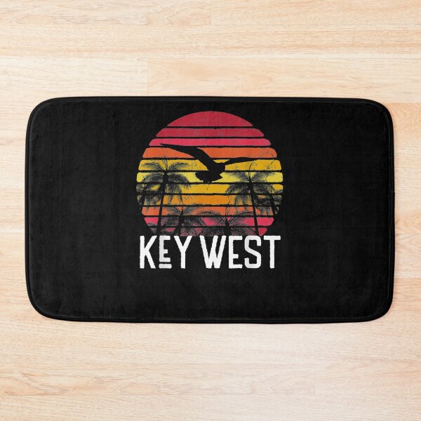 Item preview, Key West Florida Vintage Retro Beach Palm Tree Surf Sunset designed and sold by patsa4.