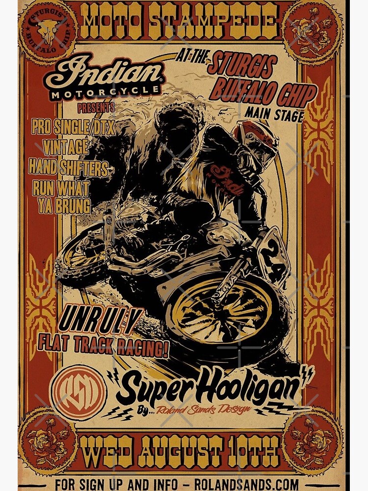 Moto Indian Vintage Motorcycle Poster - Poster Paper, Canvas Print / Gift  Idea / Wall Decor