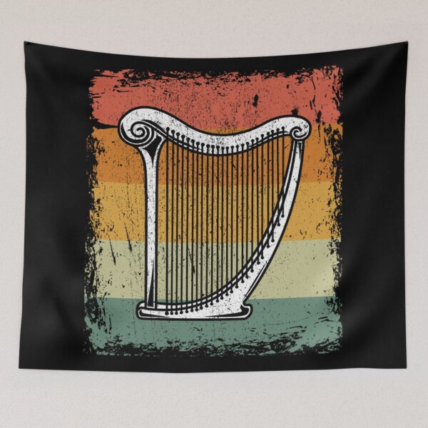 Item preview, Vintage Harp Player Music Harp Gift Idea designed and sold by Oriana305.