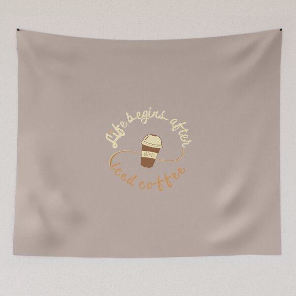 Item preview, Life begins after iced coffee designed and sold by PalinoColour.