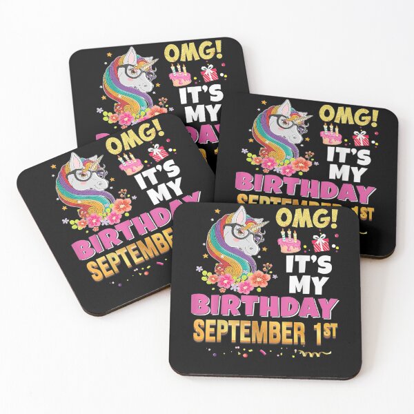 Item preview, Omg It's My Birthday September 1st 1 Unicorn Awesome Happy designed and sold by nancyholly.