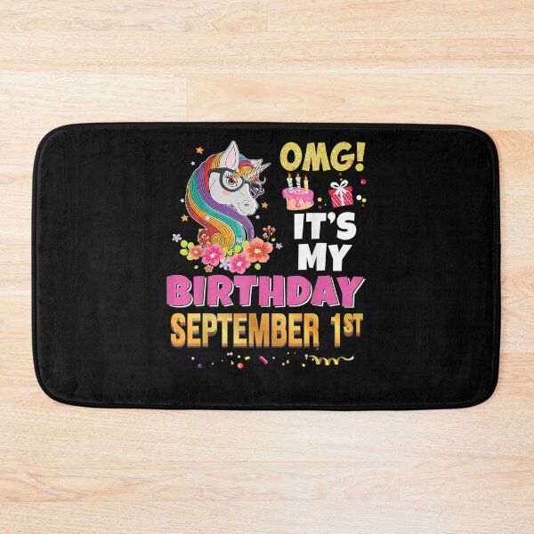 Item preview, Omg It's My Birthday September 1st 1 Unicorn Awesome Happy designed and sold by nancyholly.