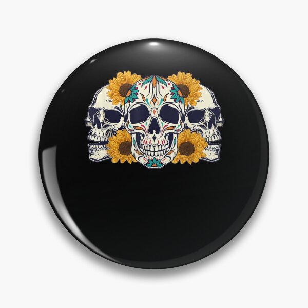 Item preview, Yellow Flowers Hippie Skull Florist Gift Beautiful Sunflower designed and sold by vivanbess.