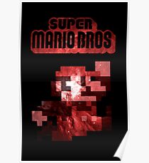 Mario Minimalist Nebula Design Poster
