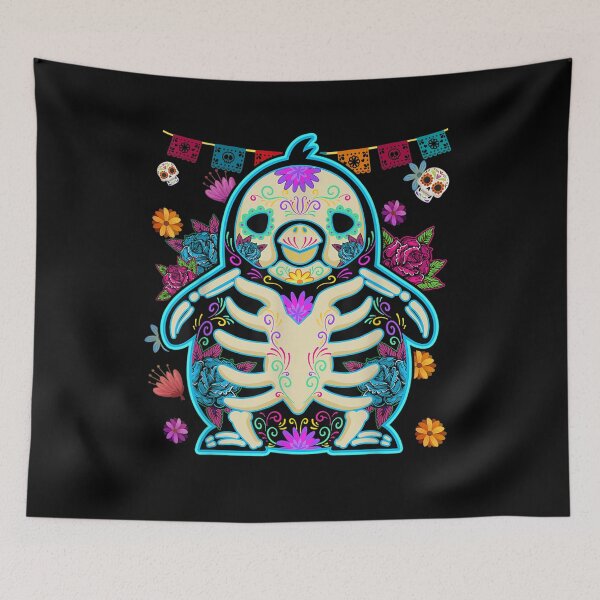 Item preview, Sugar Skull Mexican Penguin Bone Halloween Day Of The Dead designed and sold by patsa4.
