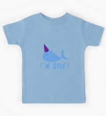 Blue Whale Birthday I'm One! Kids Tee