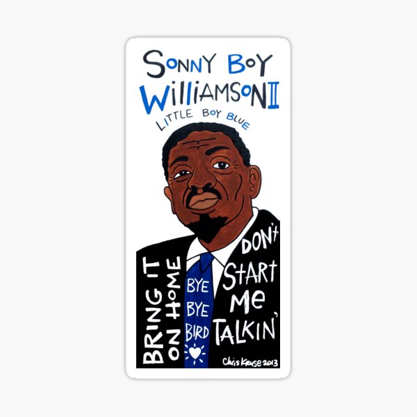 Sonny Boy Williamson II Blues Folk Art Sticker