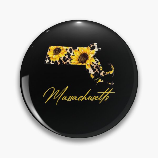 Item preview, Massachusetts Sunflower Leopard State Map Gifts designed and sold by patsa4.