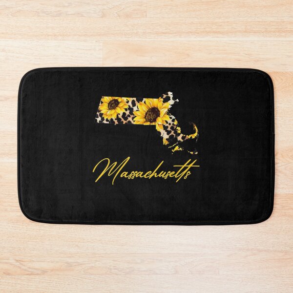 Item preview, Massachusetts Sunflower Leopard State Map Gifts designed and sold by patsa4.