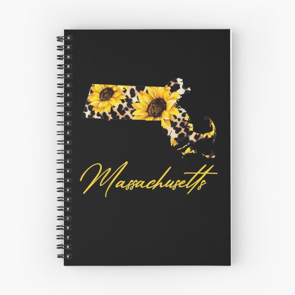 Item preview, Massachusetts Sunflower Leopard State Map Gifts designed and sold by patsa4.
