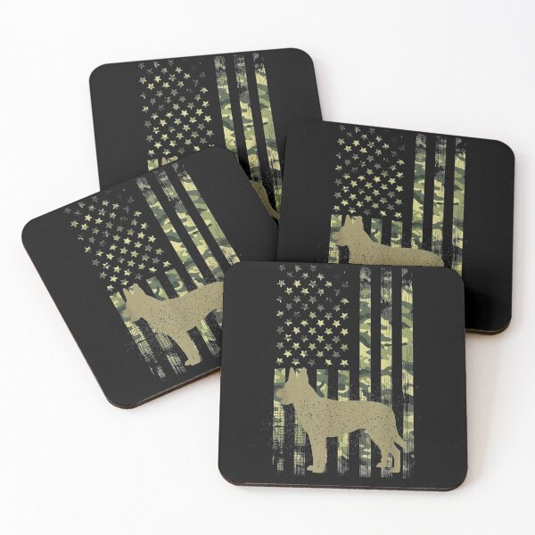 Item preview, Vintage Hunting Dog Camouflage Usa Army Flag Dutch Shepherd designed and sold by patsa4.