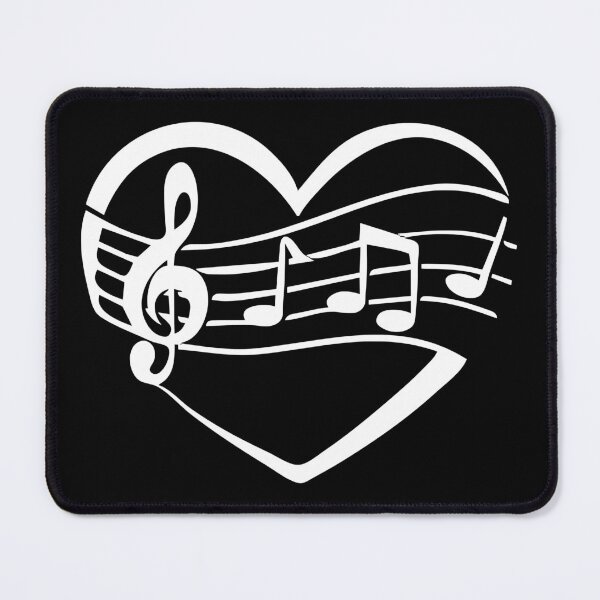 Item preview, White Musical Heart designed and sold by PolishedPin.