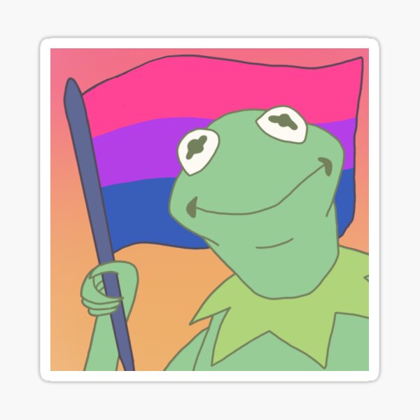 Bi Frog Pride Flag Sticker For Sale By Goetzrae Redbubble